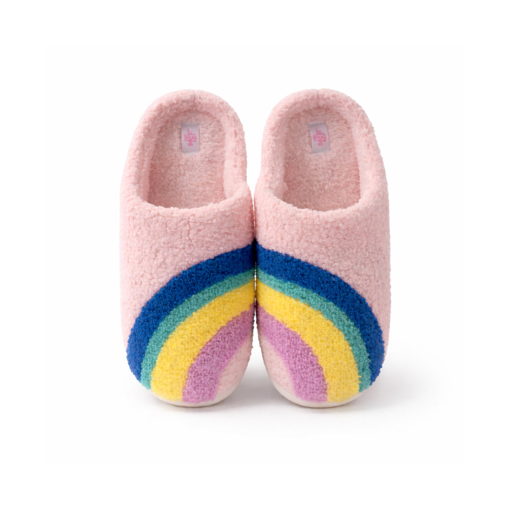 The Daisy Edit Boucle Slippers/Scuffs - RAINBOW